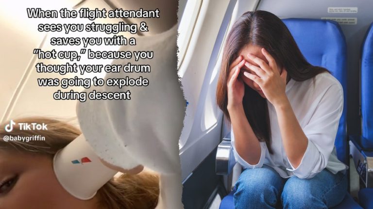 Flight passenger goes viral for revealing how crew member ‘saved’ her with hack to relieve ‘airplane ear’