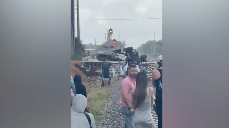 Florida train slams into fire truck, leaving firefighters, passengers injured