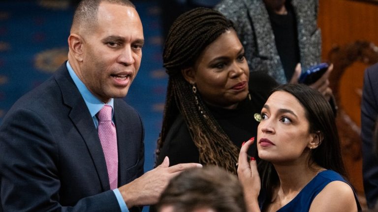 AOC, Jeffries remain silent on Democrat backlash after saying anti-trans athlete bill empowers child predators