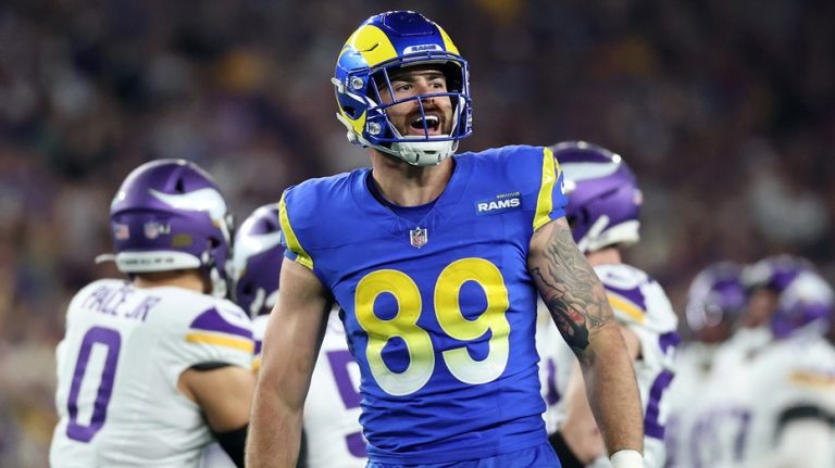 Rams’ Tyler Higbee was spitting up blood after leaving playoff game with injury, coach Sean McVay says